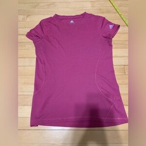 Vintage Adidas Women's Pink T-Shirt medium